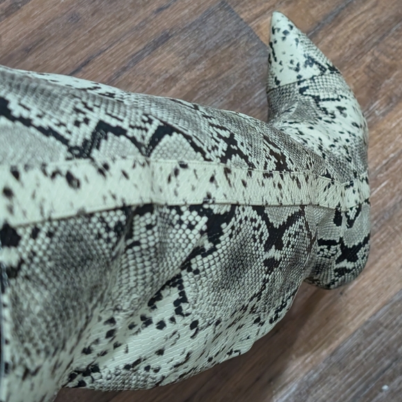 Women's Over-Knee Thigh High Snakeskin Stiletto Heel Boots - Sz 11 - Picture 9 of 11